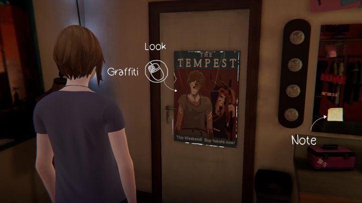 Another spot is in the changing room, where you talk to Rachel - All Graffiti in Episode 1 Life Is Strange: Before The Storm - Episode 1 - Awake - Life Is Strange: Before the Storm Game Guide