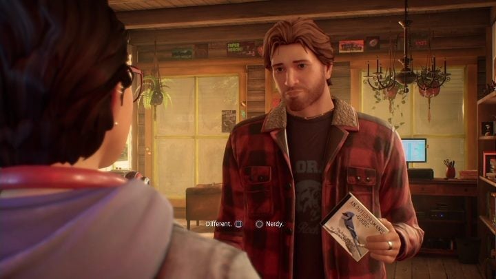 Your attention will be drawn to the record Ryan holds in his hand - Life is Strange True Colors: Vinyl shop - walkthrough - Life is Strange True Colors: Chapter 1 Side A - Life is Strange True Colors Guide