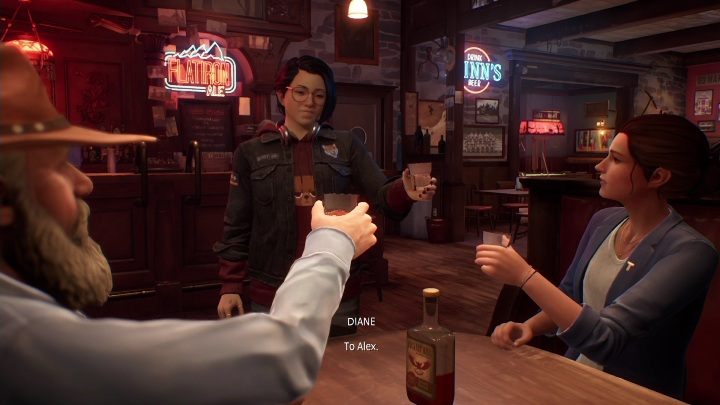 Go see the guests again while holding the bottle - Life is Strange True Colors: Bar chapter 1 - walkthrough - Life is Strange True Colors: Chapter 1 Side A - Life is Strange True Colors Guide