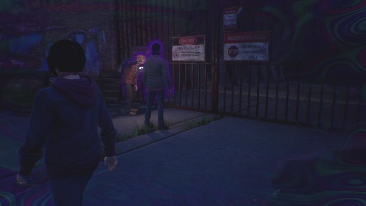 The men will go check the grate, while you can look around the area - Life is Strange True Colors: Search for Ethan - walkthrough - Life is Strange True Colors: Chapter 1 Side A - Life is Strange True Colors Guide