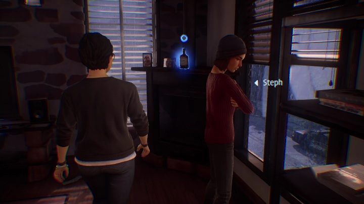 Then you need to examine the glasses and the bottle, the cause of negative emotions - Life is Strange True Colors: Meeting up with Steph - walkthrough - Life is Strange True Colors: Chapter 2 Lanterns - Life is Strange True Colors Guide