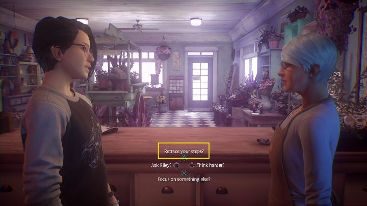 Go back to the woman and help her remember what happened - Life is Strange True Colors: Flower Shop - walkthrough - Life is Strange True Colors: Chapter 2 Lanterns - Life is Strange True Colors Guide
