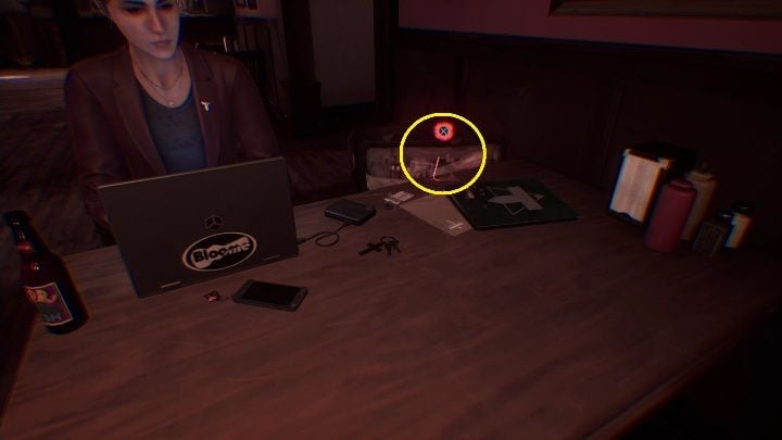 Regardless of Diane's emotional state, you'll notice a flash drive in her handbag - Life is Strange True Colors: Bar chapter 3 - walkthrough - Life is Strange True Colors: Chapter 3 Monster or Mortal - Life is Strange True Colors Guide