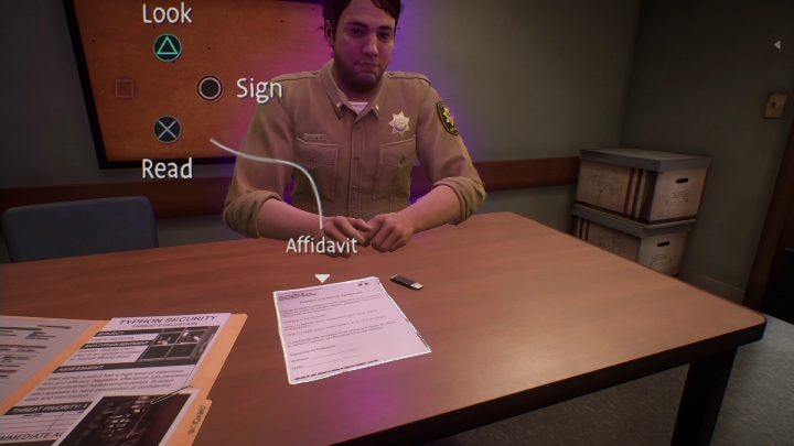 If you choose to sign the document, you have to grab the pen and sign it - Life is Strange True Colors: Police station - walkthrough - Life is Strange True Colors: Chapter 4 Flicker - Life is Strange True Colors Guide
