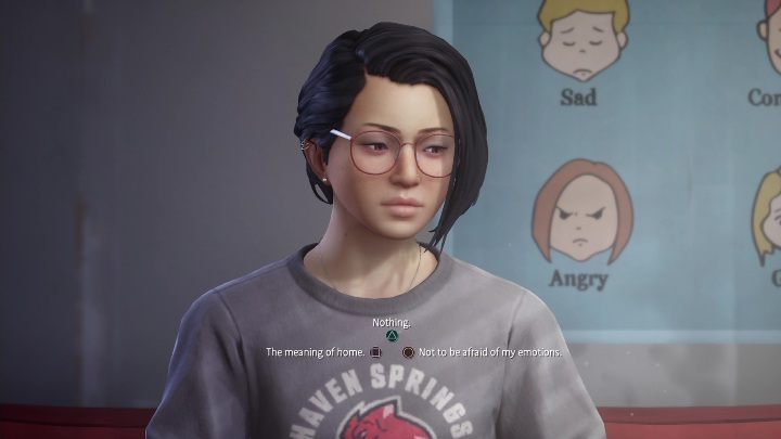 This chapter begins with a conversation with the psychologist - Life is Strange True Colors: The psychologists office - walkthrough - Life is Strange True Colors: Chapter 5 Side B - Life is Strange True Colors Guide