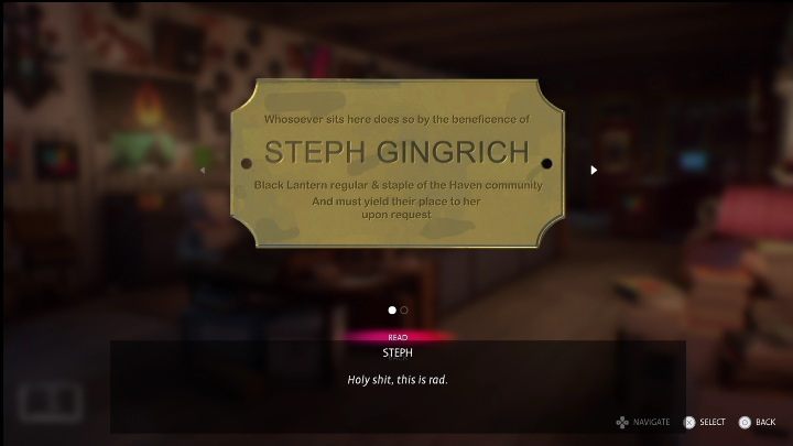 Your gift is on a wooden shelf, on the top shelf - Life is Strange True Colors Wavelengths: Winter - walkthrough - Life is Strange True Colors: Wavelengths DLC - Life is Strange True Colors Guide