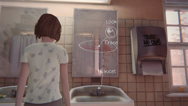 The third decisions refers to the situation from the bathroom - Life is Strange: Out of Time - decisions - Choices and decisions - Life is Strange Game Guide & Walkthrough