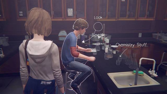 Warren will ask for your help with mixing some chemicals - Life is Strange: Out of Time, Chapter 4 - Walkthrough - Life is Strange Game Guide & Walkthrough