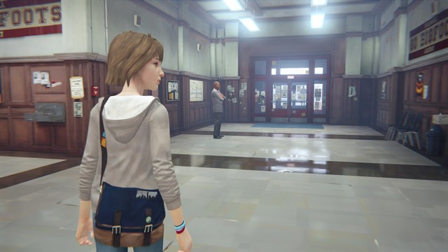 After seeing the events you can move to the hall where the principle will be waiting for you - Life is Strange: Chrysalis, Episode 1 - Walkthrough - Life is Strange Game Guide & Walkthrough