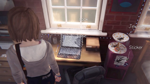 After getting into Victorias room take a look to the right, where you will see some pictures of her - Life is Strange: Chrysalis, Chapter 3 - Walkthrough - Life is Strange Game Guide & Walkthrough