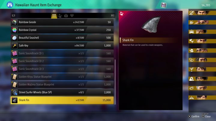 5 - Infinite Wealth: How to obtain Shark Fin and Squid Tentacles crafting materials? - FAQ - Like a Dragon Infinite Wealth Guide