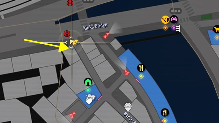 The sought fortune teller parlor is in the northern end of Bar District, north from Survive Bar and next to Kinka Bridge - Infinite Wealth: Photo Rally in Bar District in Yokohama - Photos for Photo Rally - Like a Dragon Infinite Wealth Guide