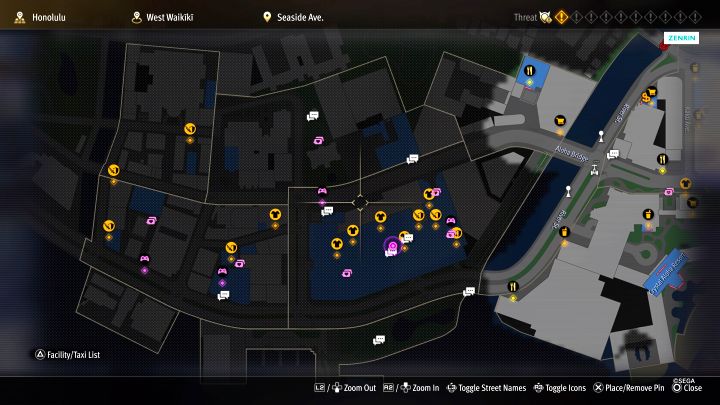 When exploring new locations, pay attention to the Threat of each region which warns about the strength of the enemies residing there - Infinite Wealth: How to unlock Honolulu, Hawaii location? - FAQ - Like a Dragon Infinite Wealth Guide