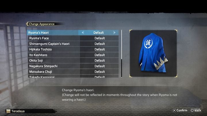 There are no clothing stores in Kyo - Like a Dragon Ishin: How to change outfits (Ryoma and Haruka)? - Ryoma and character development - Like a Dragon Ishin Guide