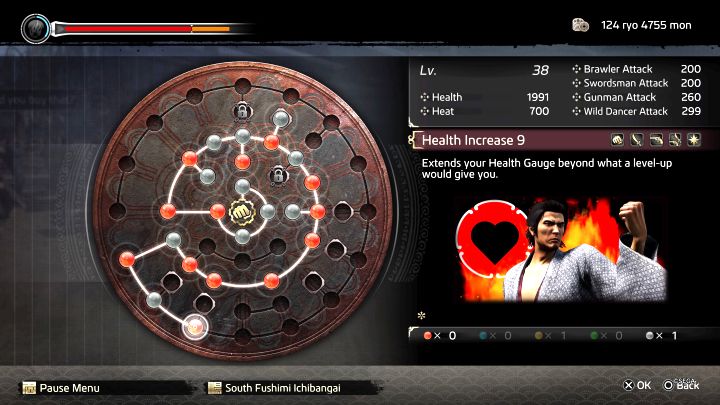 The Health bar shows the amount of health points your hero has - Like a Dragon Ishin: How to extend Health and Heat gauges? - Ryoma and character development - Like a Dragon Ishin Guide
