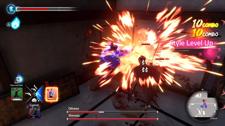 The cards assigned to a given style appear on the left side of the screen - Like a Dragon Ishin: Battle Dungeon mini-game - Secrets and activities - Like a Dragon Ishin Guide