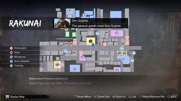 The Don Quijote Employee is located in the middle of the Rakunai district, in the Don Quijote store on Shijo Street - Like a Dragon Ishin: Friendships - Shops - Secrets and activities - Like a Dragon Ishin Guide