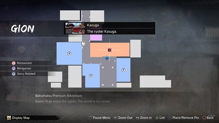 The Kasuga Okami is located in the middle of the Gion District, in the Kasuga restaurant - Like a Dragon Ishin: Friendships - Shops - Secrets and activities - Like a Dragon Ishin Guide