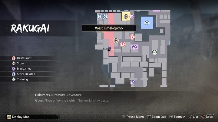 You can find Mysterious Merchant in south-west Rakugai (West Umekojicho) - Like a Dragon Ishin: Bonds - Secrets and activities - Like a Dragon Ishin Guide