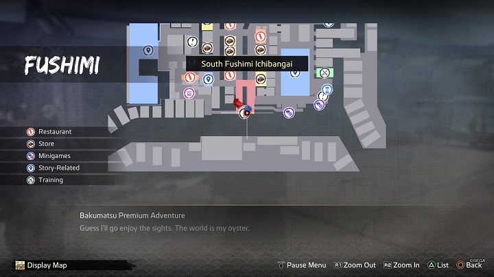 You can find Filthy Cat in south-central Fushimi, next to the river - Like a Dragon Ishin: Bonds - Secrets and activities - Like a Dragon Ishin Guide