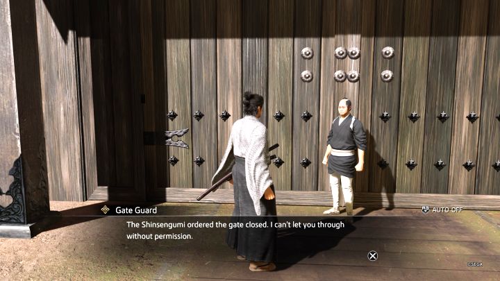 During exploration of Fushimi, you'll surely encounter a large locked gate in the northern part of the district - Like a Dragon Ishin: How to unlock other districts of Kyo City? - Campaign - Like a Dragon Ishin Guide