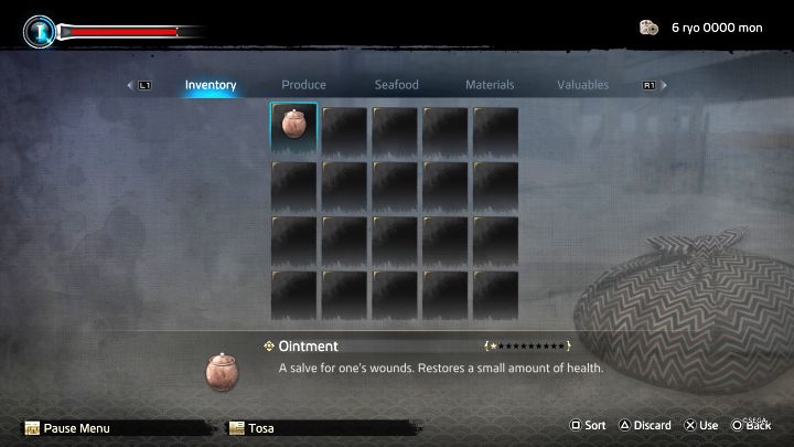 Ryoma's inventory can initally store up to 25 items - Like a Dragon Ishin: How to increase inventory capacity? - Ryoma and character development - Like a Dragon Ishin Guide