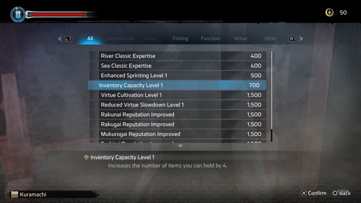 Inventory capacity can be increased - Like a Dragon Ishin: How to increase inventory capacity? - Ryoma and character development - Like a Dragon Ishin Guide