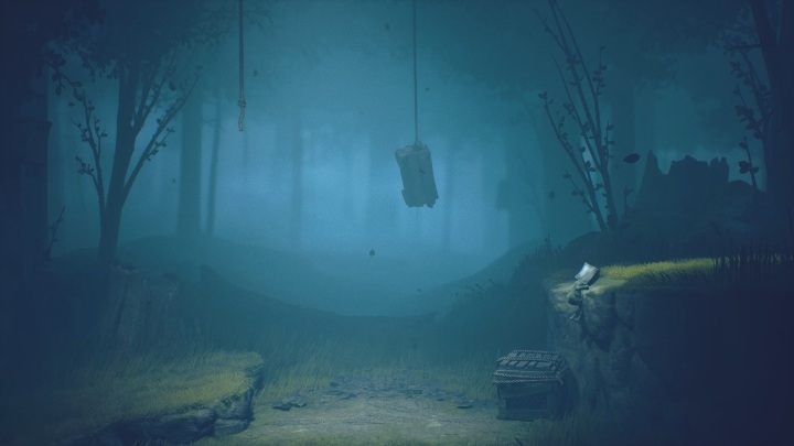 Push the crate against the wall, jump on it, and climb up - Little Nightmares 2: Road through the Forest - Chapter 1 walkthrough - Chapter 1 - Forest - Little Nightmares 2 Guide