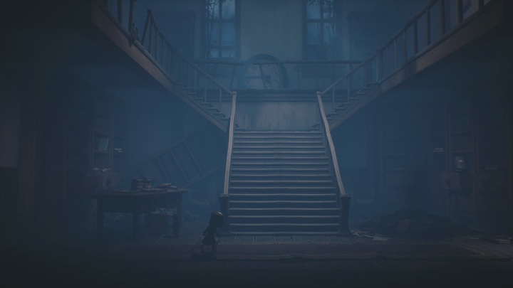Location: Chapter 2, on the stairs, behind the library - Little Nightmares 2: Glitching Remains in Chapter 2 Orphanage - list - Glitching Remains - Little Nightmares 2 Guide