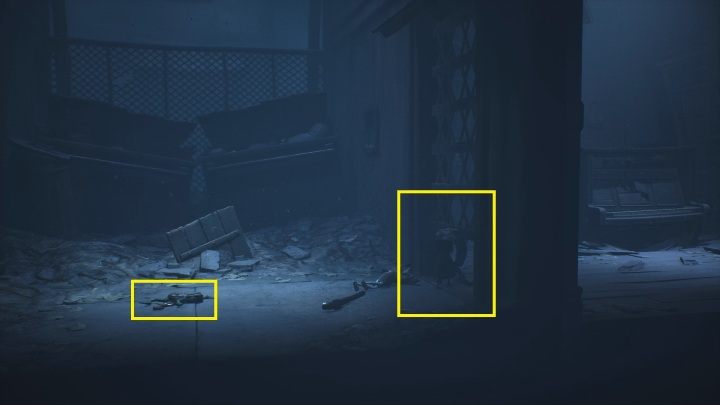 After killing the girl, lift the grid blocking the passage and then pick up the key from the corpse - Little Nightmares 2: Escape from School - Chapter 2 Orphanage walkthrough - Chapter 2 - Orphanage - Little Nightmares 2 Guide