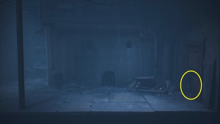 As you walk further, you will see a hole in the wall - Little Nightmares 2: Escape from School - Chapter 2 Orphanage walkthrough - Chapter 2 - Orphanage - Little Nightmares 2 Guide