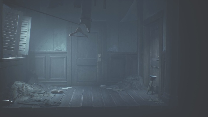 Your next task is to jump on the hanger and reach the next building - Little Nightmares 2: TVs - Chapter 4 walkthrough - Chapter 4 - Getting to the Tower - Little Nightmares 2 Guide