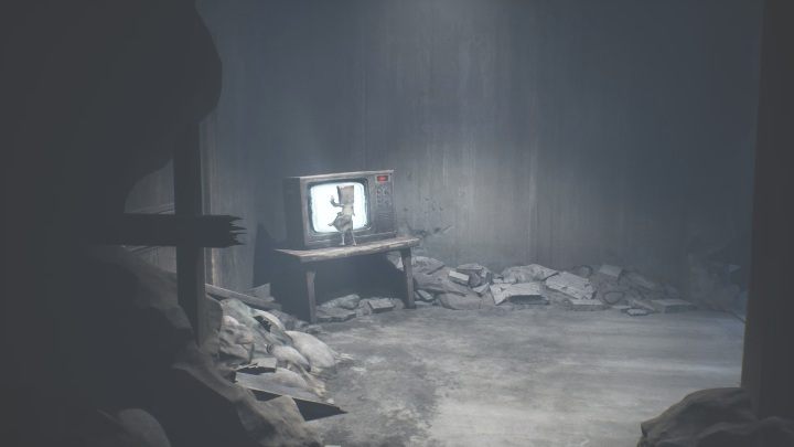 After clambering up to the next floor, you will be faced with the same task - Little Nightmares 2: TVs - Chapter 4 walkthrough - Chapter 4 - Getting to the Tower - Little Nightmares 2 Guide