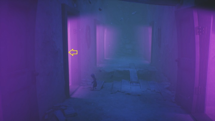The next one will be the first door on the left - Little Nightmares 2: Door Puzzles - Chapter 5 walkthrough - Chapter 5 - The Signal Tower - Little Nightmares 2 Guide