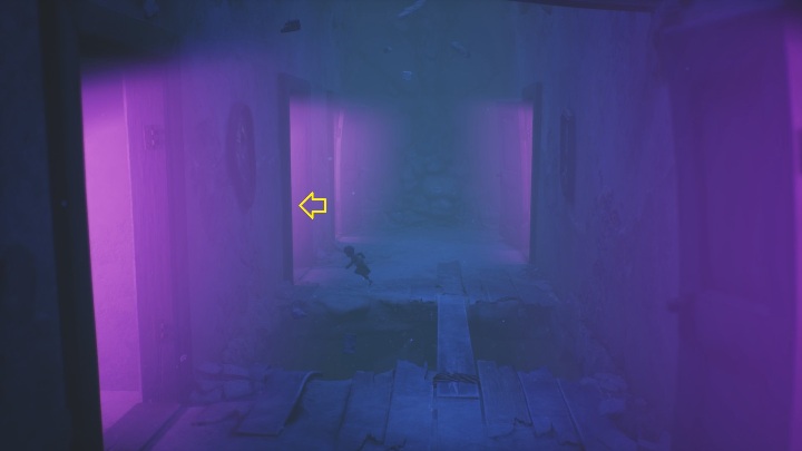 After entering them, you will hear music coming from the second door on the left - Little Nightmares 2: Door Puzzles - Chapter 5 walkthrough - Chapter 5 - The Signal Tower - Little Nightmares 2 Guide