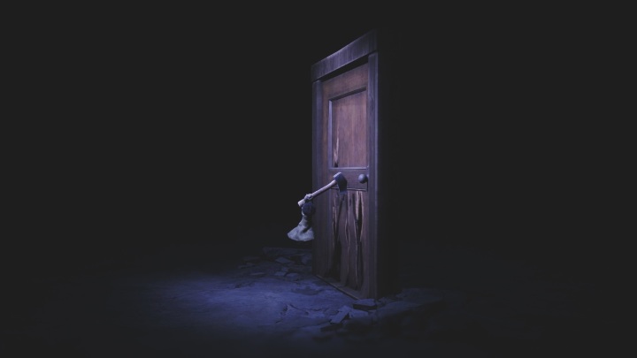 The door is lit; as you approach it, you will notice its glow - Little Nightmares 2: Six - Chapter 5 walkthrough - Chapter 5 - The Signal Tower - Little Nightmares 2 Guide