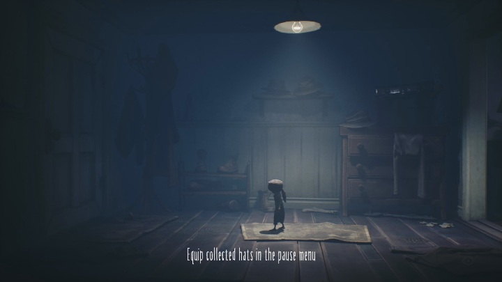 To get this hat, you must exit the kitchen and go to the next room on the left - Little Nightmares 2: Hats in Chapter 1 Forest - list, locations - Hats - Little Nightmares 2 Guide