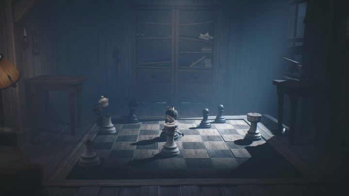 Take the top of it and place it on the piece to the left - Little Nightmares 2: Chess puzzle - how to get the key? - Puzzles - Little Nightmares 2 Guide