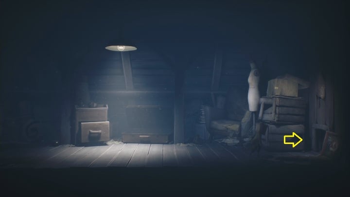 When Nom opens the passage, further run after him to the next part of this floor - Little Nightmares 2: The Nomes Attic walkthrough - The Nomes Attic DLC - Little Nightmares 2 Guide