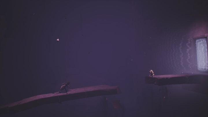 Eventually, you will run into a narrow path that will break after Six crosses it - Little Nightmares 2: The End - Chapter 5 walkthrough - Chapter 5 - The Signal Tower - Little Nightmares 2 Guide