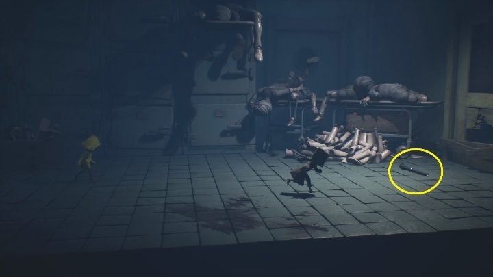 Then pick up the pipe - Little Nightmares 2: Escape - Chapter 3 Hospital walkthrough - Chapter 3 - Hospital - Little Nightmares 2 Guide
