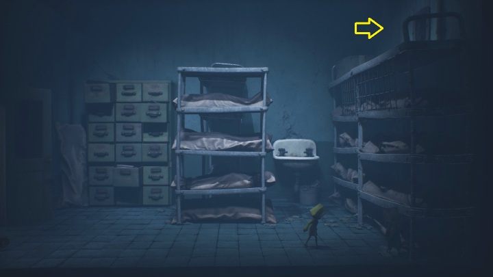 To get to this ventilation shaft, you'll need to climb up the cabinet (avoiding the open drawers), and then jump onto the beds - Little Nightmares 2: Escape - Chapter 3 Hospital walkthrough - Chapter 3 - Hospital - Little Nightmares 2 Guide