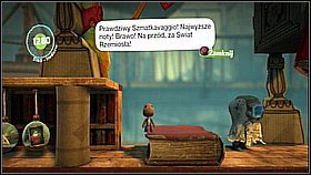 Move further to the right and you will reach another screen and two stickers - a hand and a leg - Rookie Test - Da Vinci's Hideout - LittleBigPlanet 2 - Game Guide and Walkthrough