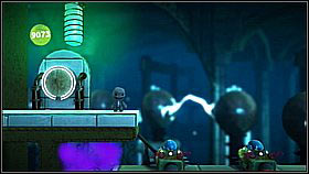 Jump onto the outer edge of the object which was trying to crush you and bounce off it - collect the items while moving this way - Currant Affairs - Victoria's Laboratory - LittleBigPlanet 2 - Game Guide and Walkthrough