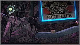 After beginning the level, jump onto the edge behind the first respawn point - there's an item here - Maximum Security - The Factory of a Better Tomorrow - LittleBigPlanet 2 - Game Guide and Walkthrough