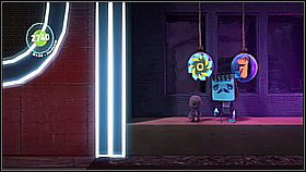 Below, jump onto the launch pad and open the door with the button on the wall - Maximum Security - The Factory of a Better Tomorrow - LittleBigPlanet 2 - Game Guide and Walkthrough