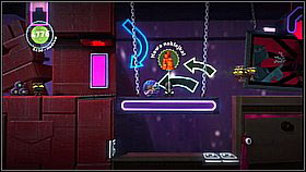 Continue going left until you reach a hole, in which the Sackbots will stop - Maximum Security - The Factory of a Better Tomorrow - LittleBigPlanet 2 - Game Guide and Walkthrough