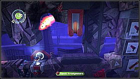 Alternative version - behind the first bomb distributor you can destroy the mortar in the ceiling - Bang for Buck - p. 1 - The Factory of a Better Tomorrow - LittleBigPlanet 2 - Game Guide and Walkthrough