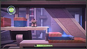 Once you reach a three-layer platforms set, move them to the right and jump above them - Avalon's Advanced Armaments Academy - Avalon - LittleBigPlanet 2 - Game Guide and Walkthrough