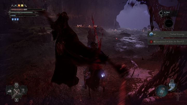 When this happens, you will receive 2 Umbral Scourings and the Remembrance of Adyr, the Bereft Exile - Lords of the Fallen: How to defeat the boss Adyr, the Bereft Exile? - Main - Lords of the Fallen Guide